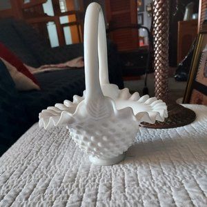 Milk glass candy dish